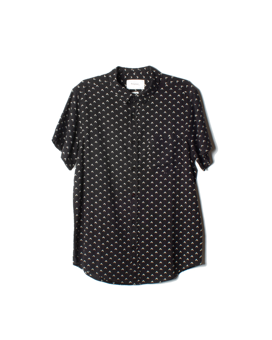 unisex-short-sleeve-button-up-shirt-viscose-regular-fit-black