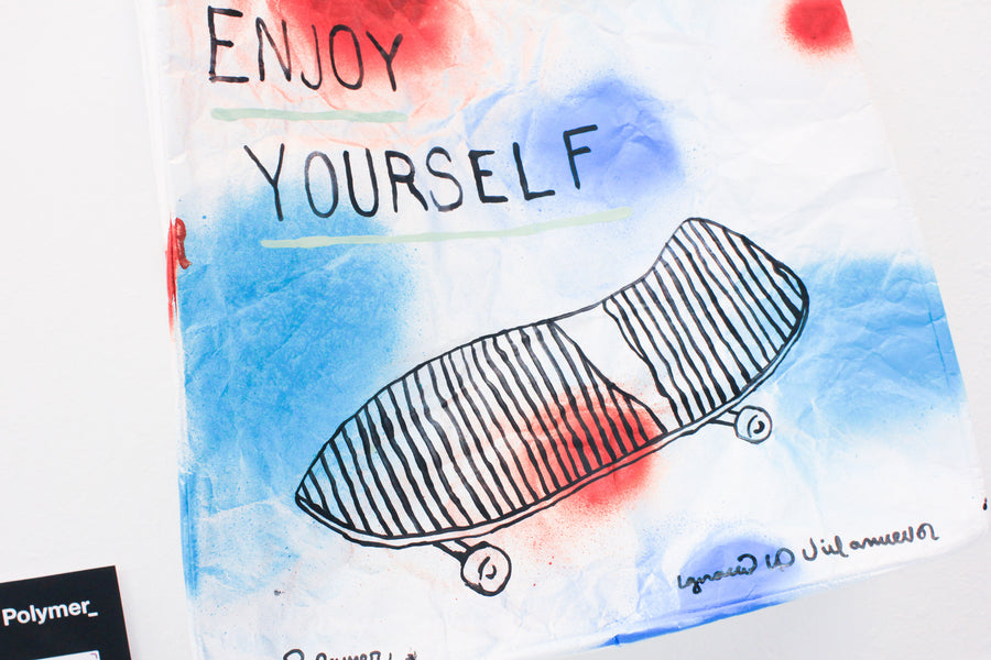 Polymer_ Enjoy Yourself Art Tote by Ignacio Villanueva