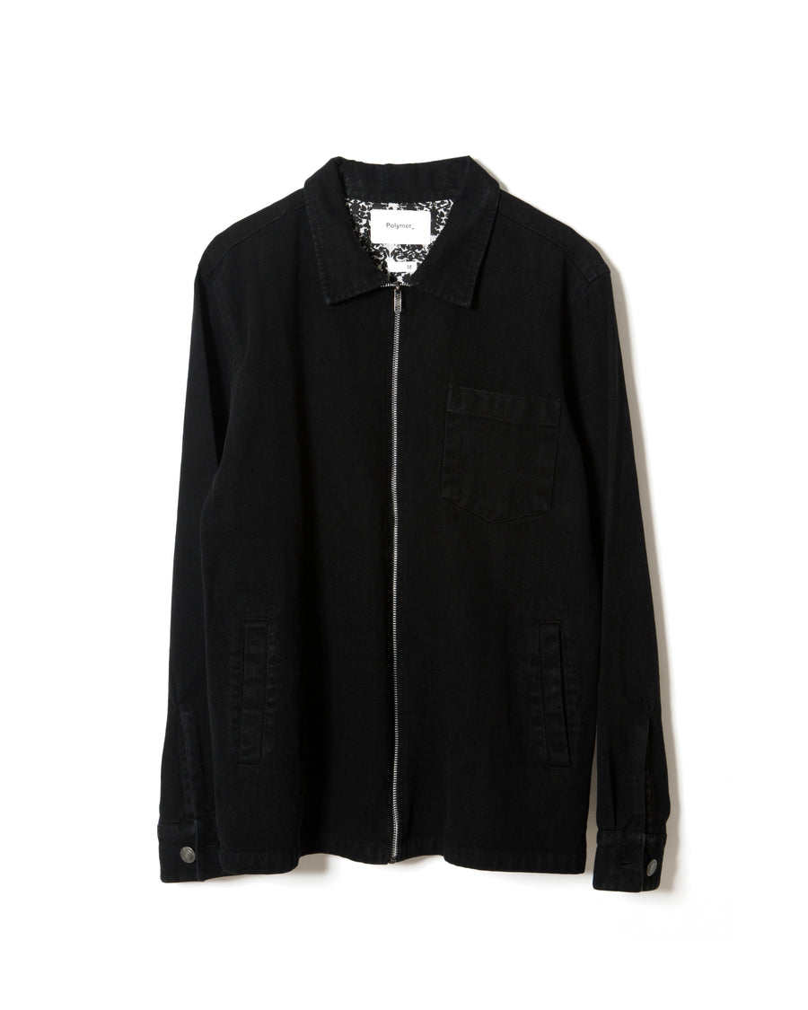 baroque-outerwear-cotton-twill-jacket-rinse-wash-black
