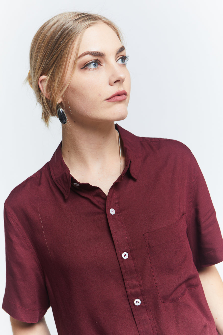 essential-short-sleeve-viscose-woven-button-up-shirt-burgundy